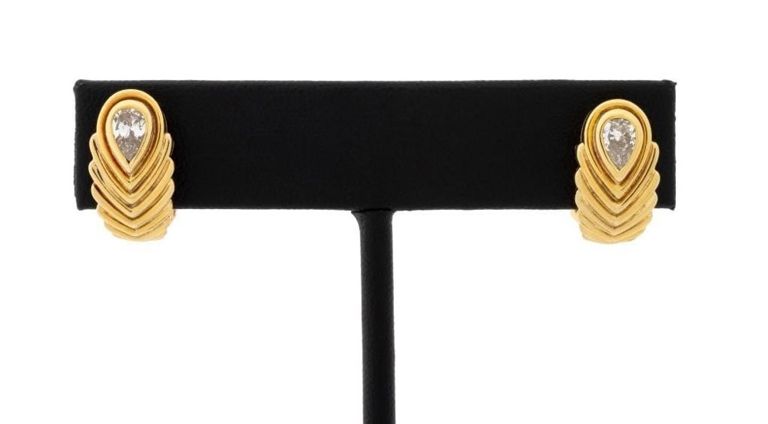 18k Gold Diamond Earrings