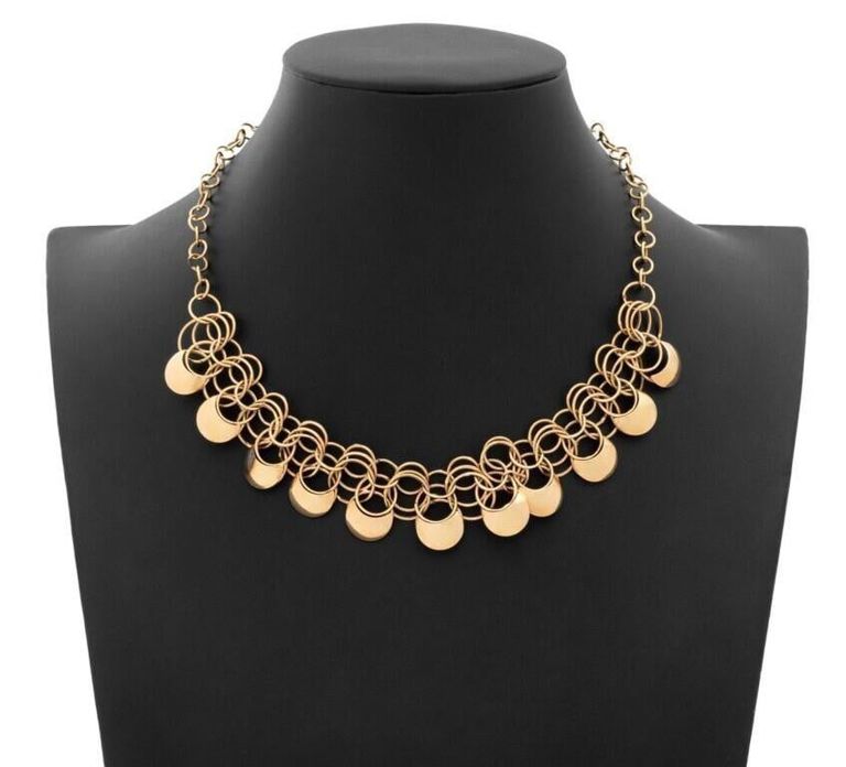 14k Gold Bib Necklace