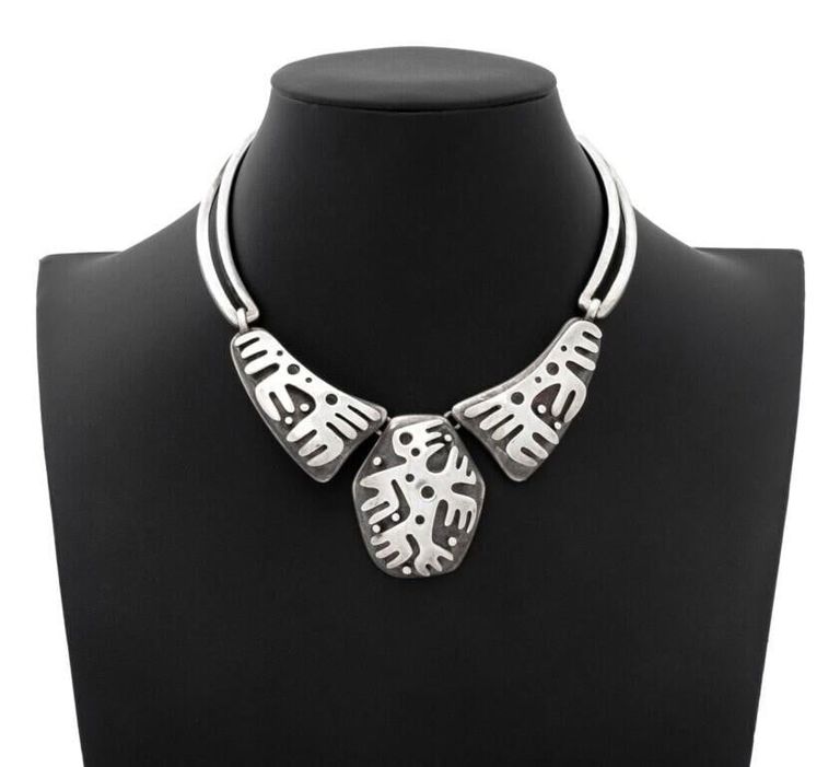 Sterling Silver Bib Necklace