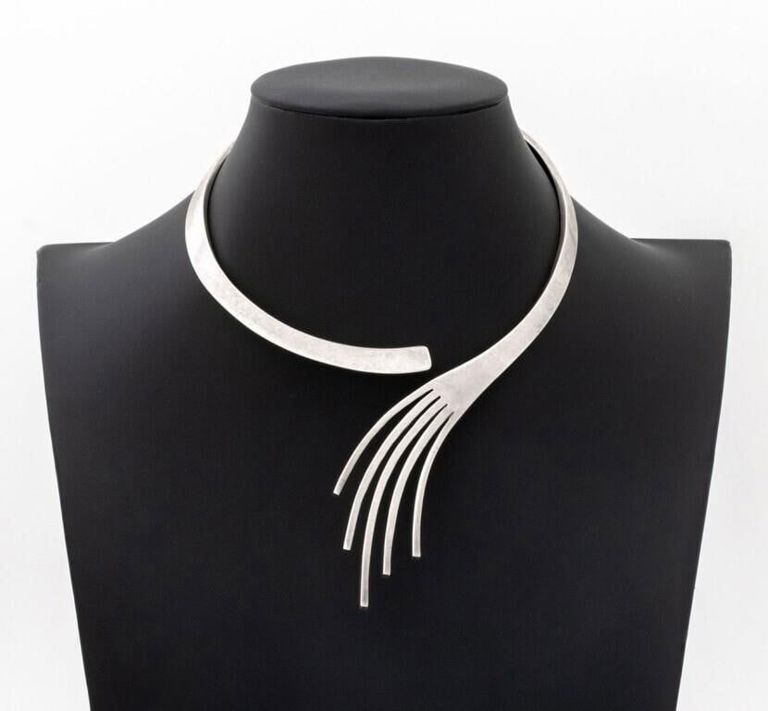 Sterling Silver Finger Collar Necklace