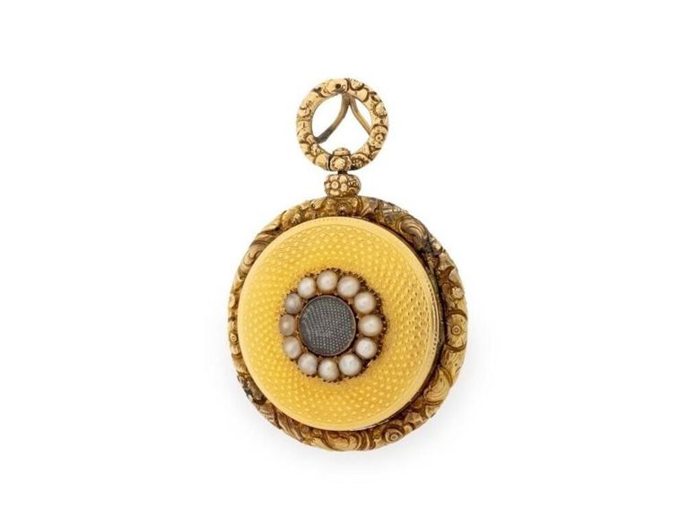 14k Gold Pearl Locket Pendant