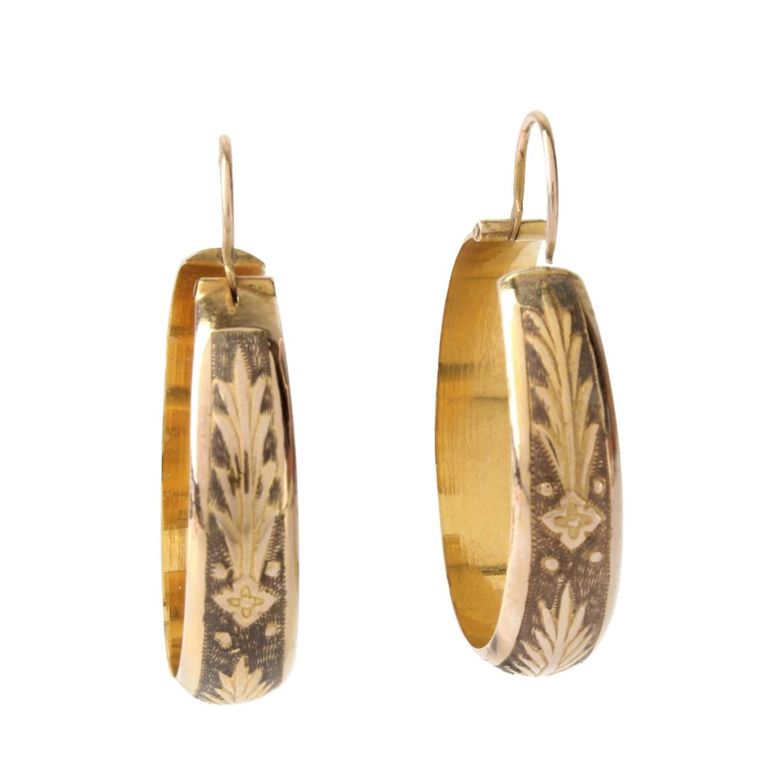 10k Yellow Gold Hoop Earrings