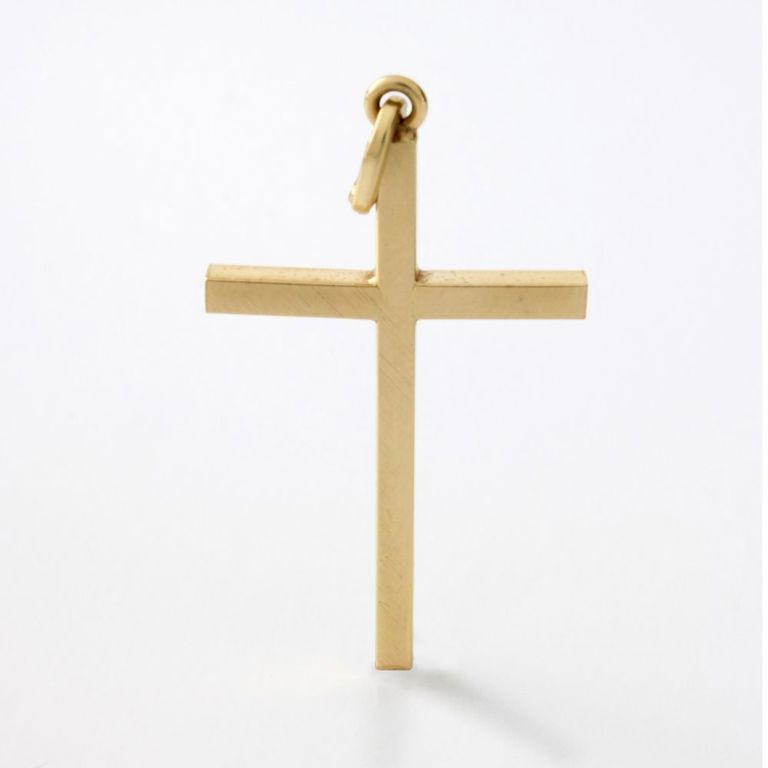 18k Yellow Gold Cross Pendant