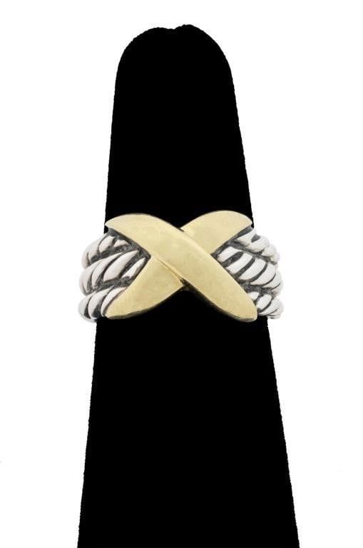 14k Gold Silver Cable Ring