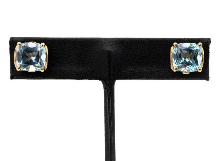 9k Yellow Gold Topaz Earrings