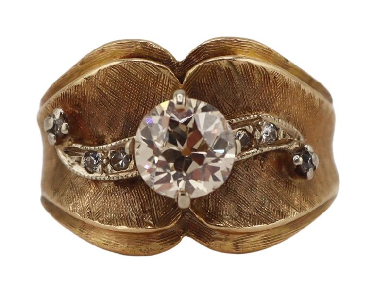 13.5k Gold Diamond Ring