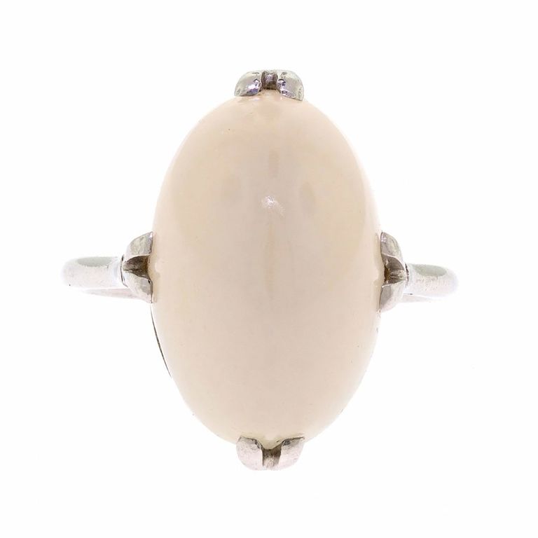 Platinum Moonstone Ring