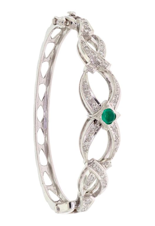 14k Gold Emerald and Diamond Bracelet