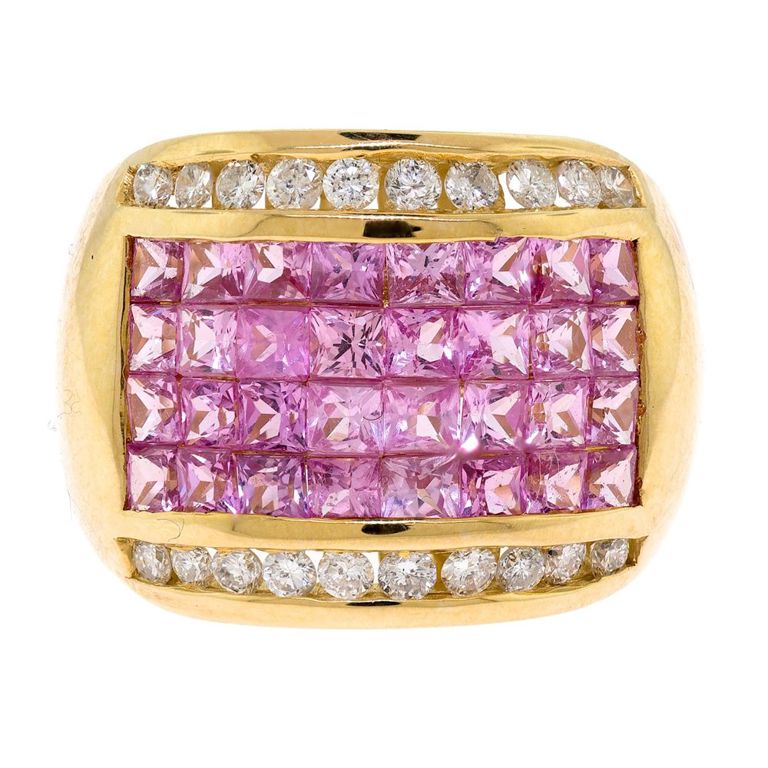 14k Gold Sapphire and Diamond Ring