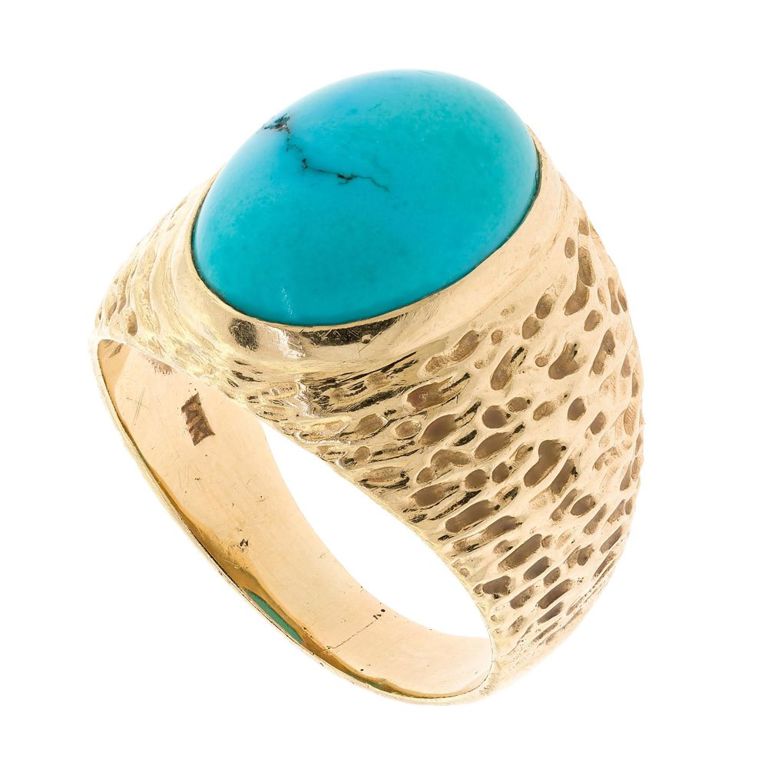 14k Gold Turquoise Ring