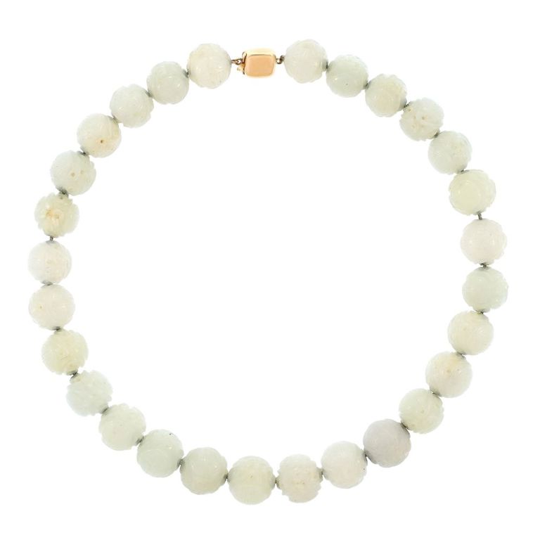 14k Gold Jade Necklace