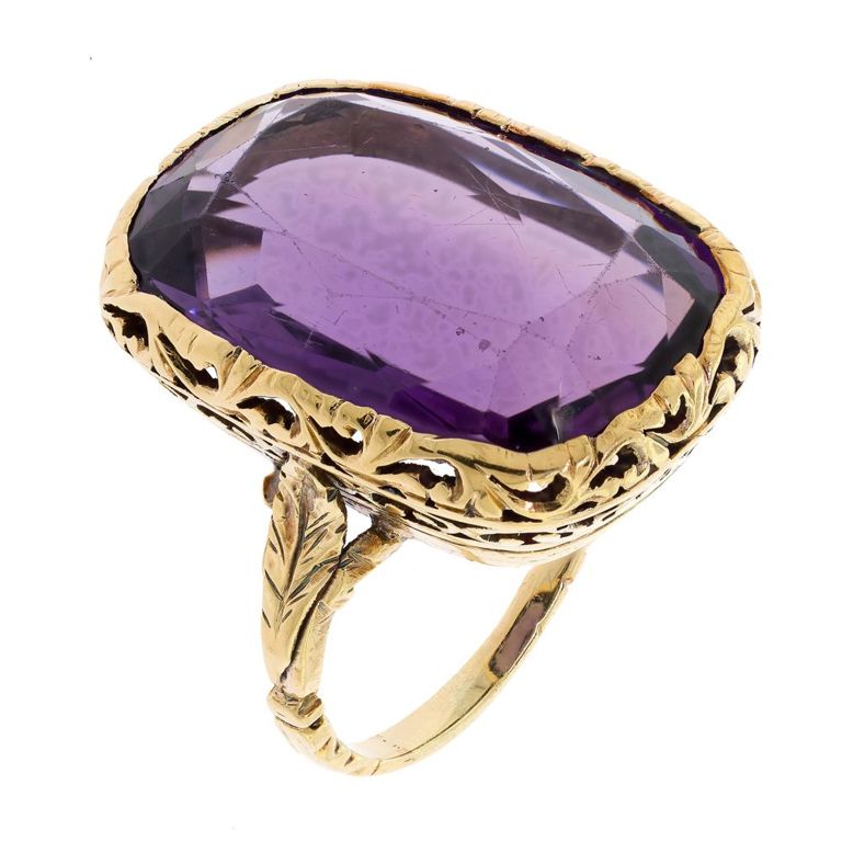 14k Gold Amethyst Ring