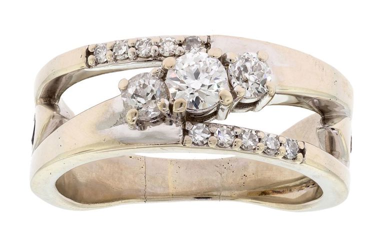 14k Gold Diamond Band Ring