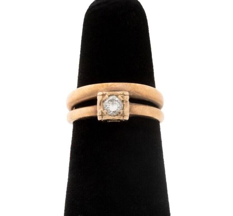 14k Rose Gold Diamond Ring