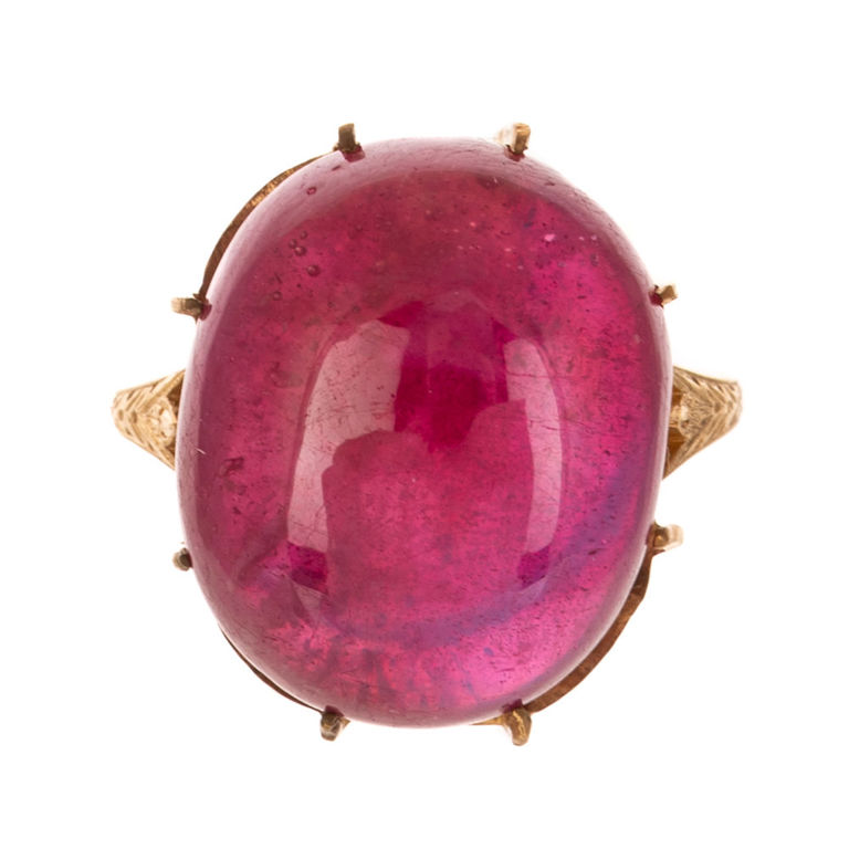 14k Yellow Gold Ruby Ring