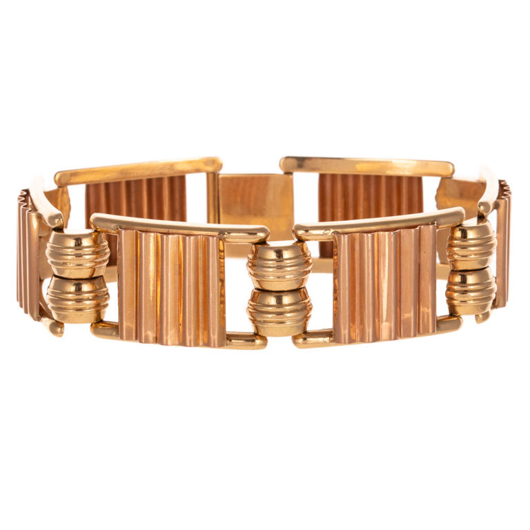 14k Rose and Yellow Gold Link Bracelet
