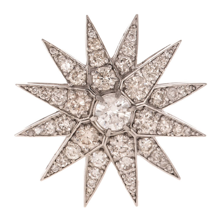 Platinum Diamond Star Pendant