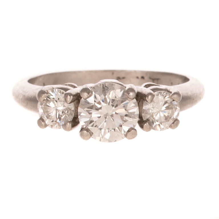 Platinum Diamond Three Stone Ring