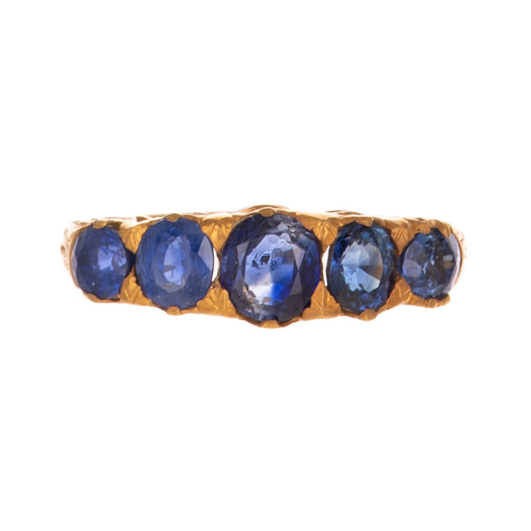 18k Yellow Gold Sapphire Ring