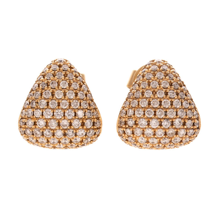 14k Yellow Gold Diamond Earrings