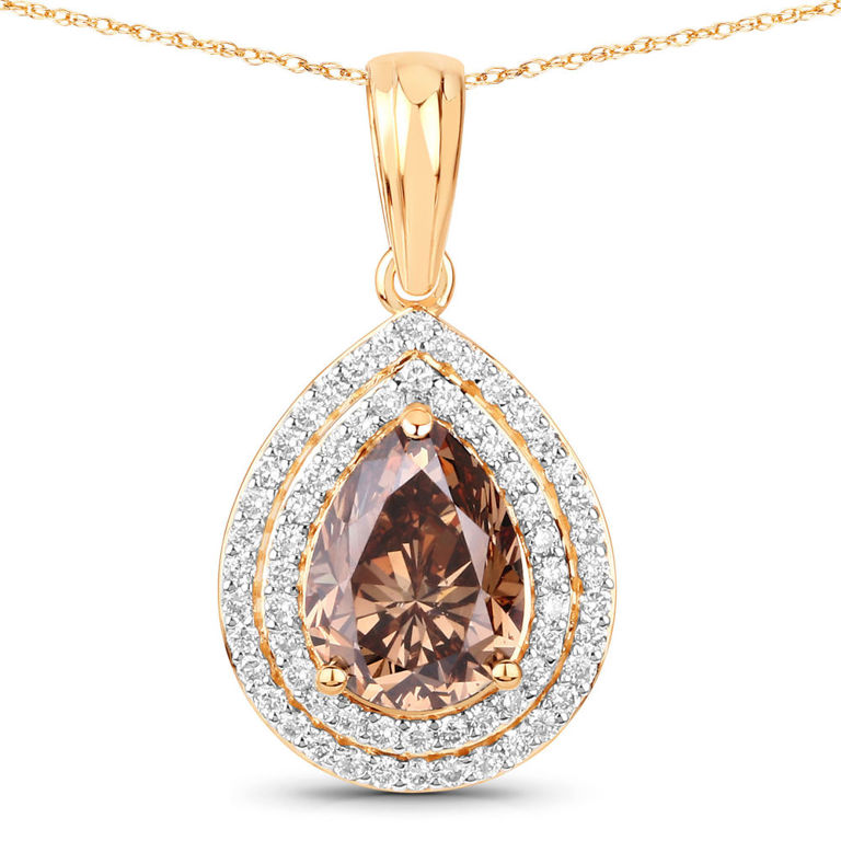 18k Gold Diamond Pendant Necklace