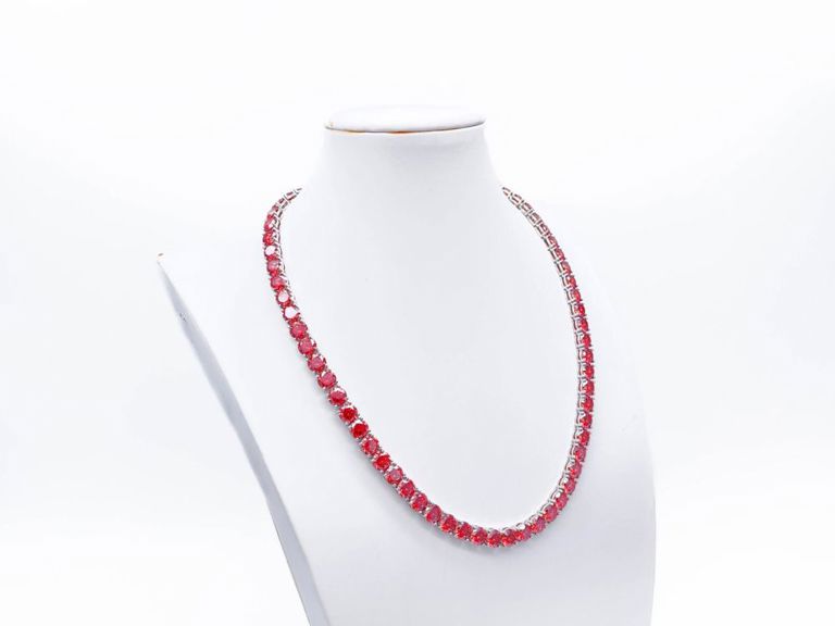 Gold Plated Simulated Sapphire Necklace