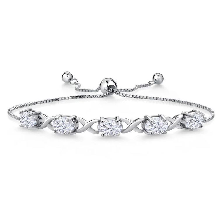 Sterling Silver Moissanite Bracelet