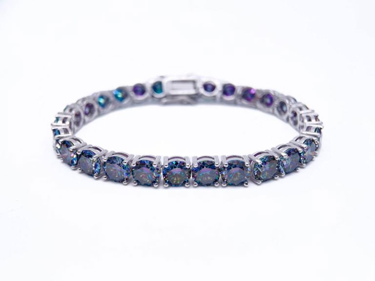 18k Gold Plated Simulated Alexandrite Bracelet