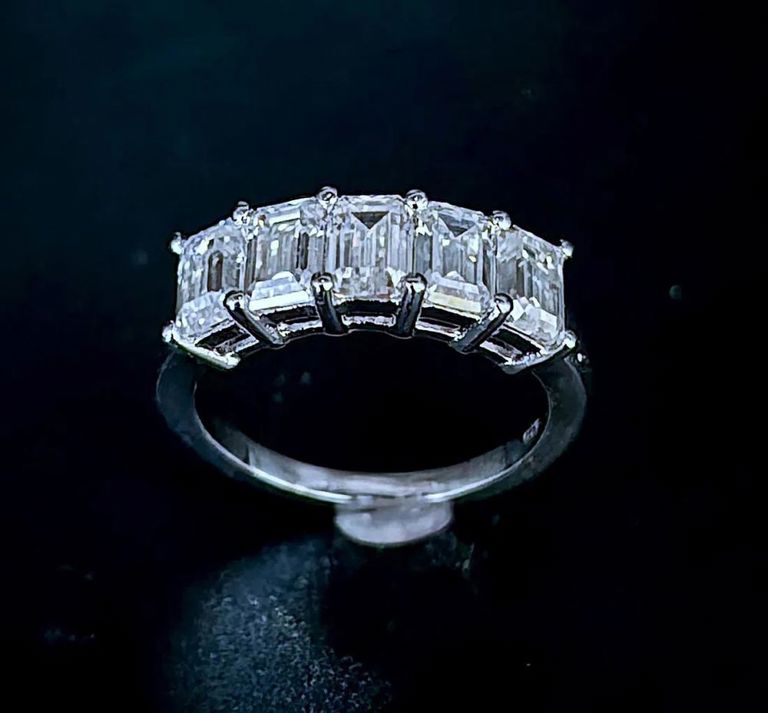 Sterling Silver Moissanite Ring