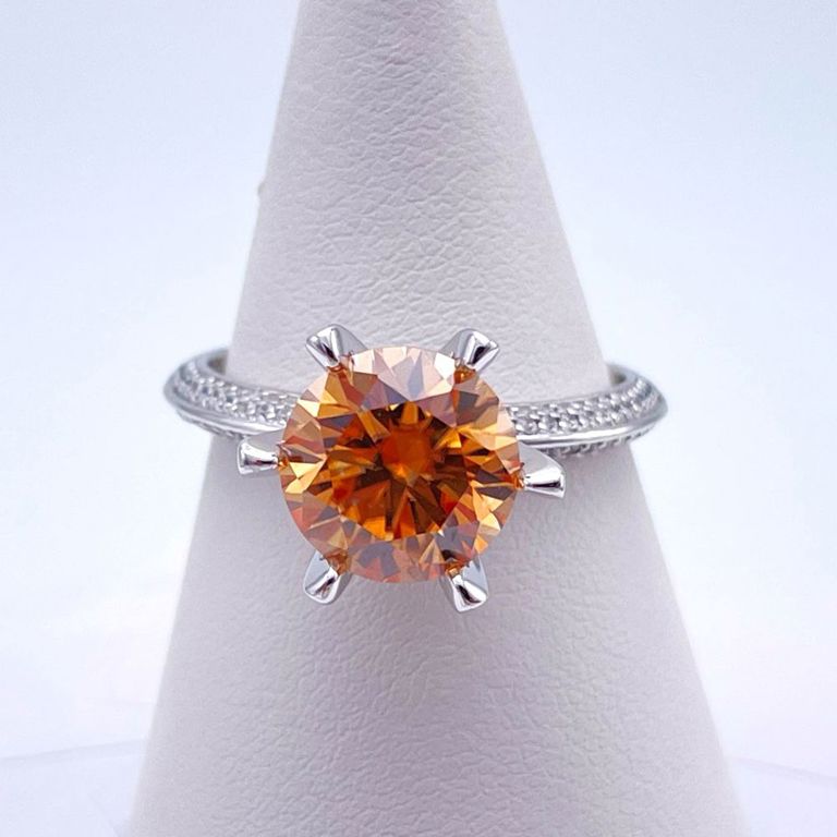 14k White Gold Moissanite Ring
