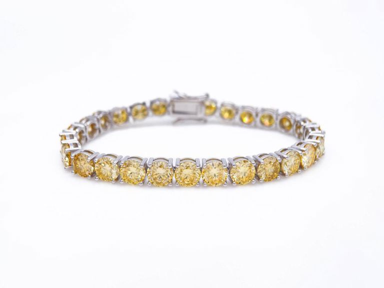 Gold Plated Moissanite Bracelet