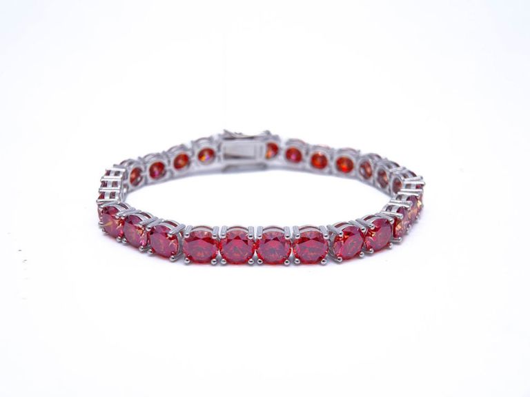 White Gold Plated Moissanite Bracelet