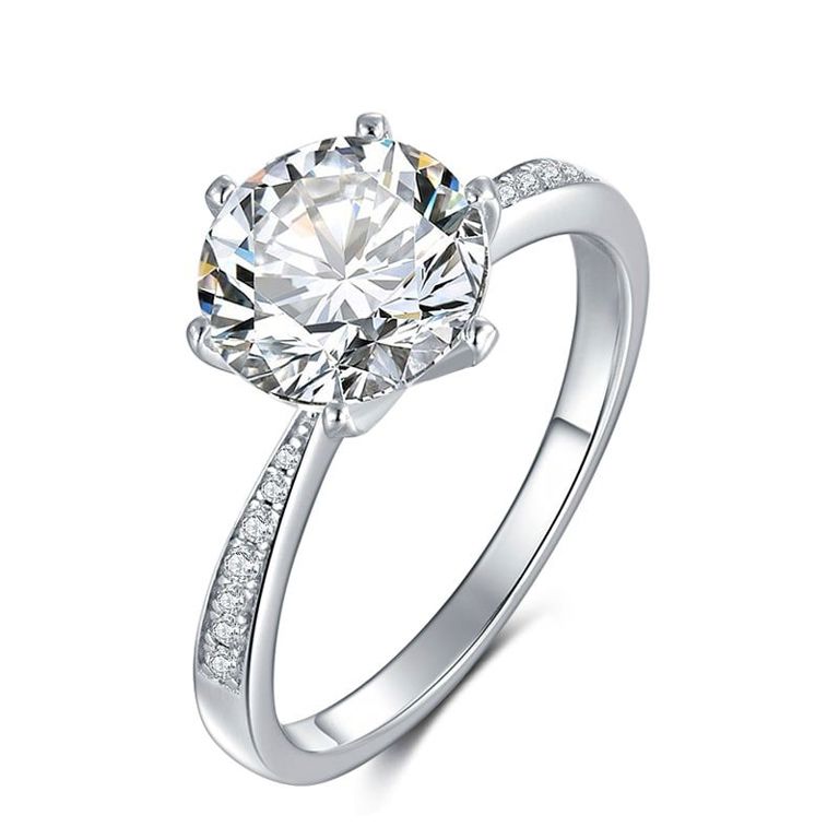 Sterling Silver Moissanite Ring