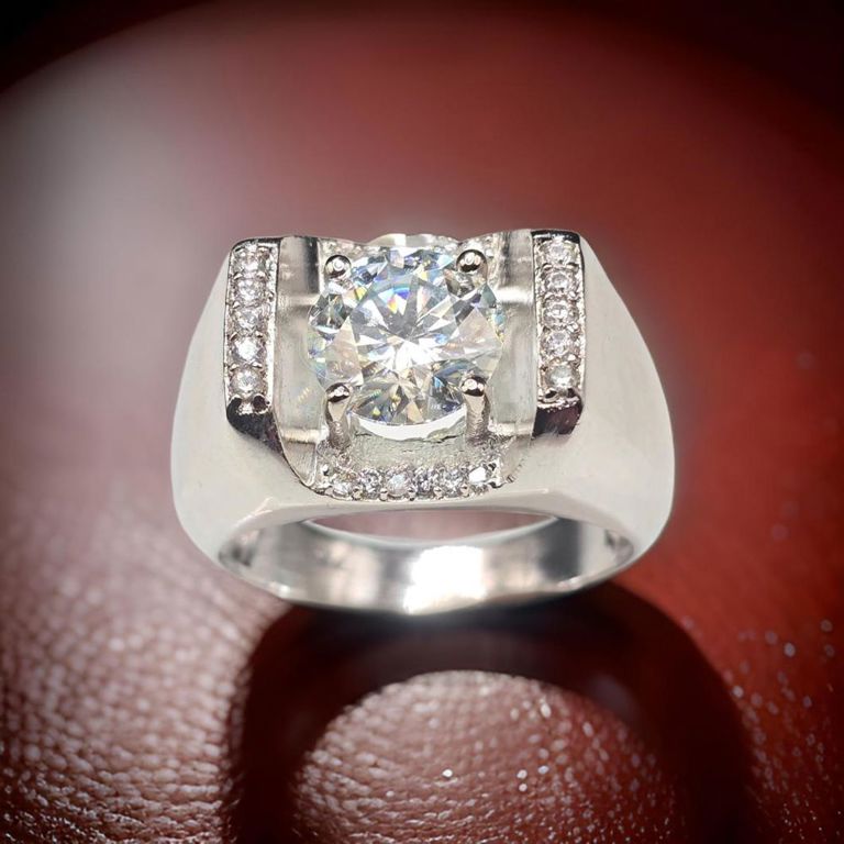 Sterling Silver Moissanite Ring