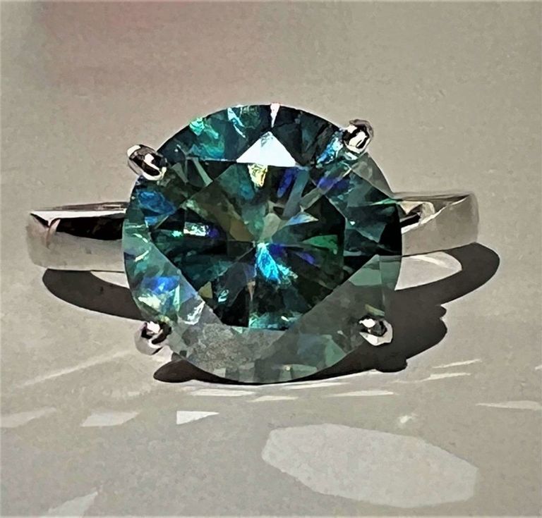 Sterling Silver Moissanite Ring