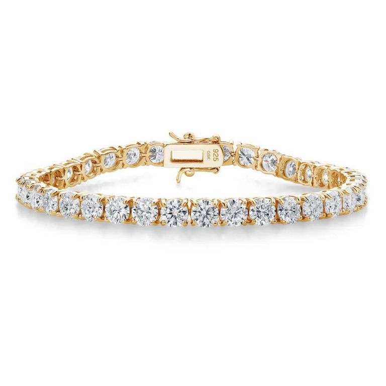 18k Yellow Gold Moissanite Bracelet