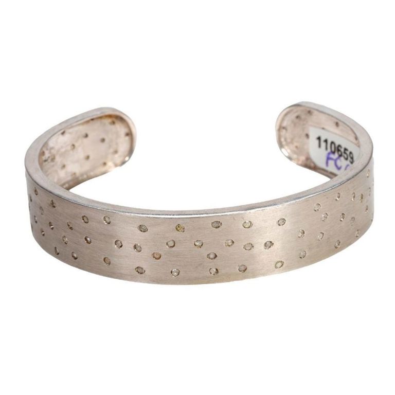 Sterling Silver Diamond Bangle Bracelet