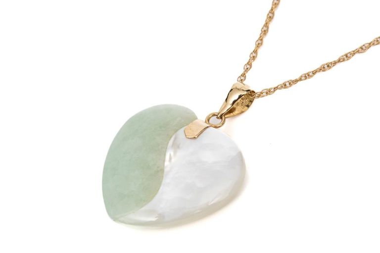 14k Gold Chalcedony and Pearl Pendant Necklace