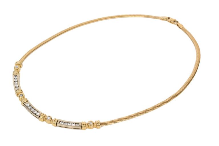 14k Two-Tone Gold Diamond Necklace