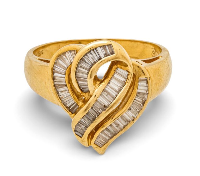 18k Yellow Gold Diamond Ring