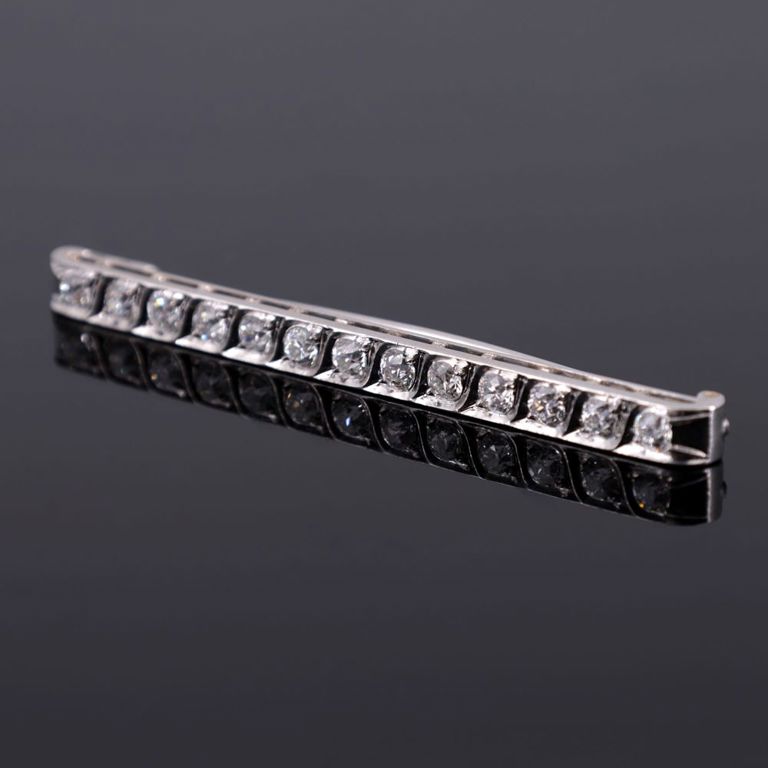 Platinum Diamond Brooch