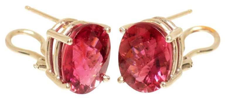 14k White Gold Tourmaline Earrings