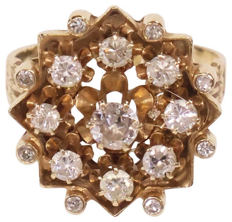 14k Yellow Gold Diamond Ring