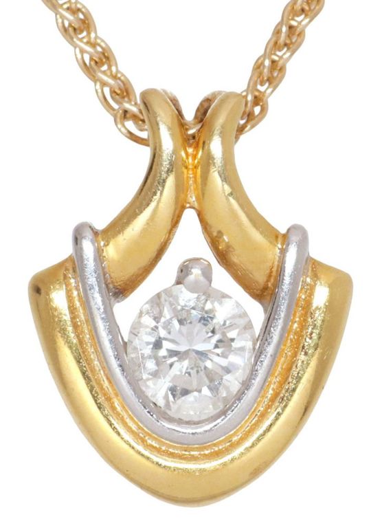 Gold Diamond Pendant Necklace