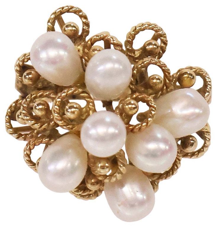 14k Yellow Gold Pearl Ring