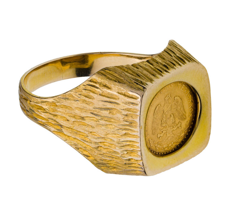 10k Yellow Gold Coin Ring