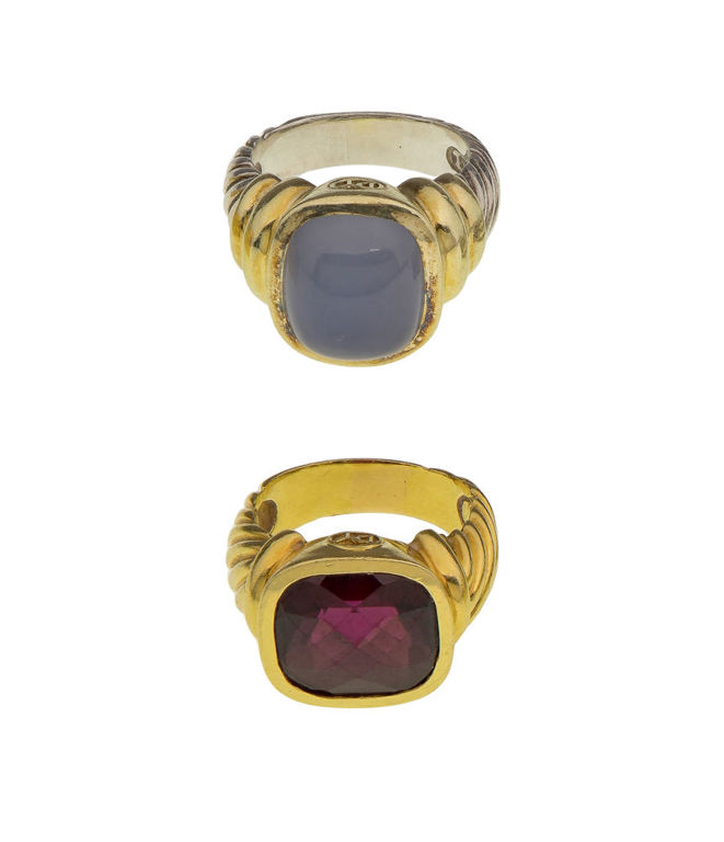 18k Gold and Silver Rings