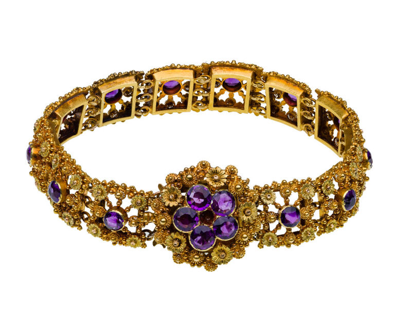 Gold Amethyst Bracelet