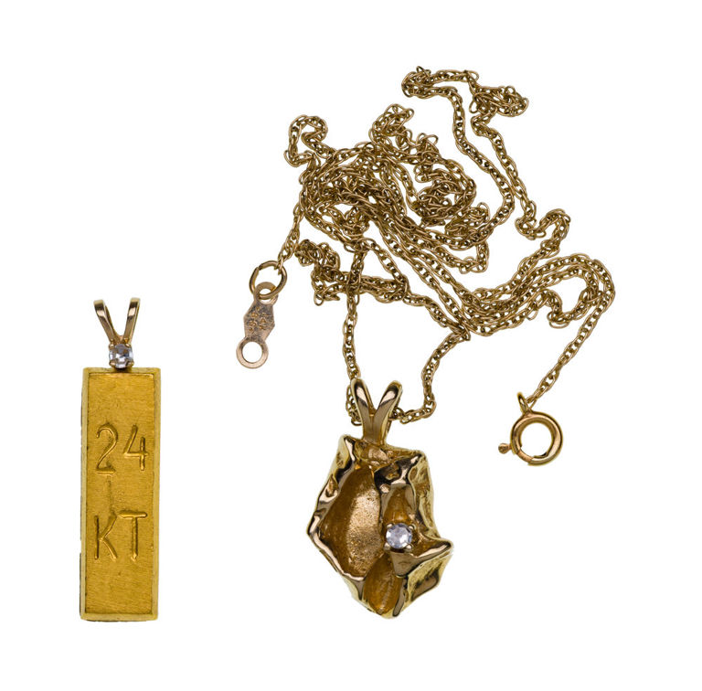 24k and 14k Yellow Gold Pendants