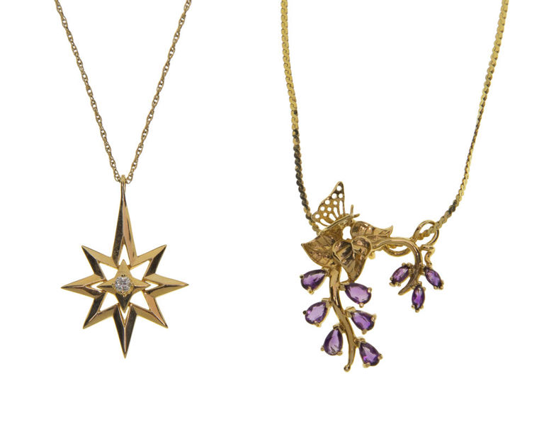 14k Yellow Gold Pendant Necklaces